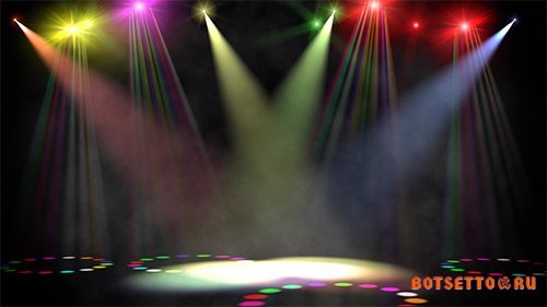 Swirling Colored Stage Spotlights